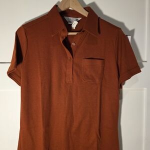 Vintage 70s Men's Rust Polo Shirt New With Tag Sears Rare